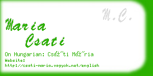 maria csati business card